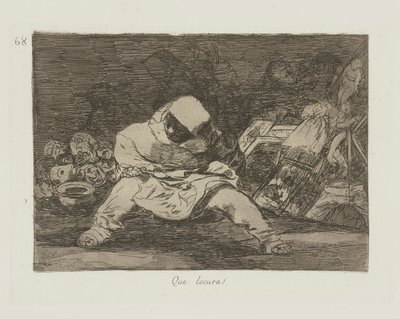 Jaké šílenství! (Jaké šílenství!), pl. 68 ze série The Disasters of War od Francisco de Goya