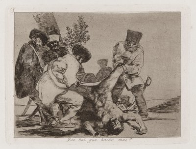 Co [sic] lze udělat víc? (What More Can Be Done?), Deska 33 z The Disasters of War od Francisco de Goya