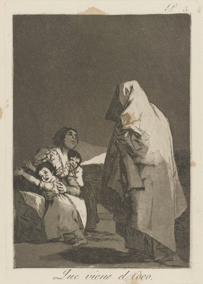 Blázen přichází (Here Comes the Bogey-Man.), pl. 3 ze série The Caprices od Francisco de Goya