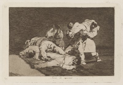 Být? It Will Be The Same, Plate 21 z The Disasters of War od Francisco de Goya