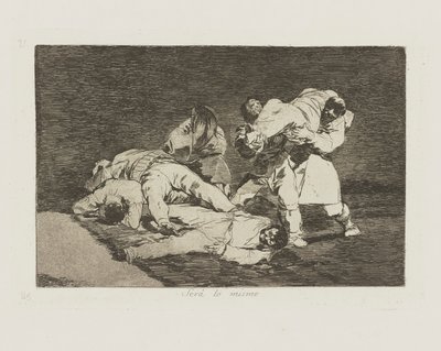 Být? stejný. (Bude to stejné.), pl. 21 ze série The Disasters of War od Francisco de Goya