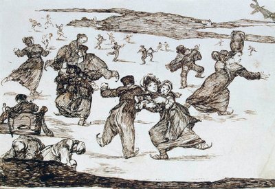Bruslaři, mezi 1812 a 1823. od Francisco de Goya