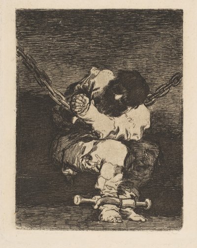 Vazba je stejně barbarská jako zločin Bezpečnost stejně barbarská jako zločin, ca. 1815. od Francisco de Goya
