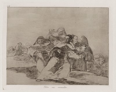 Všechno je Topsy-turvy, Plate 42 z The Disasters of War od Francisco de Goya