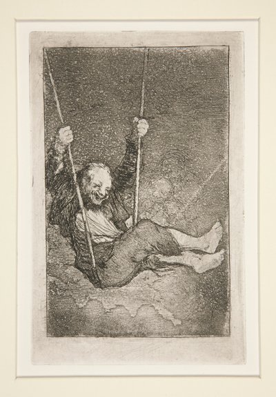 Starý muž na houpačce od Francisco de Goya