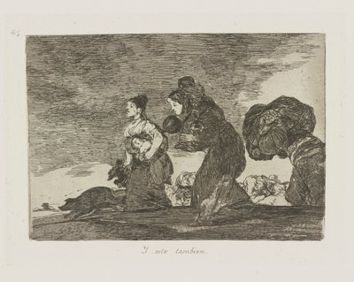 A tenhle taky. (A to taky.), pl. 45 ze série The Disasters of War od Francisco de Goya