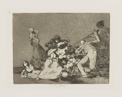 Y syn fieras. (A jsou jako divoké pustiny.), pl. 5 ze série Los desastres de la guerra (The Disasters of War) od Francisco de Goya