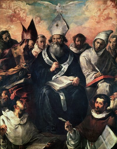 Svatý Basil diktující svou nauku od Francisco Herrera