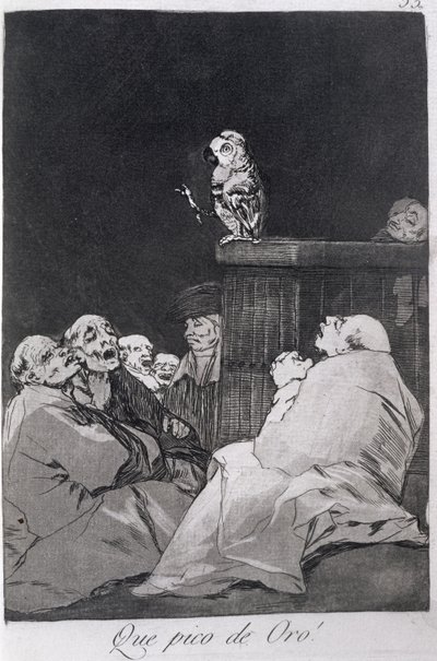 193-0082153 Jaký zlatý zobák!, talíř 53 „Los caprichos“ od Francisco Jose de Goya y Lucientes