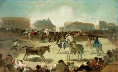 Village Bullfight (olej na plátně) od Francisco de Goya