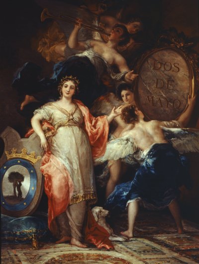 Alegorie města Madrid (Španělsko) - Olej na plátně od Francisco de Goya
