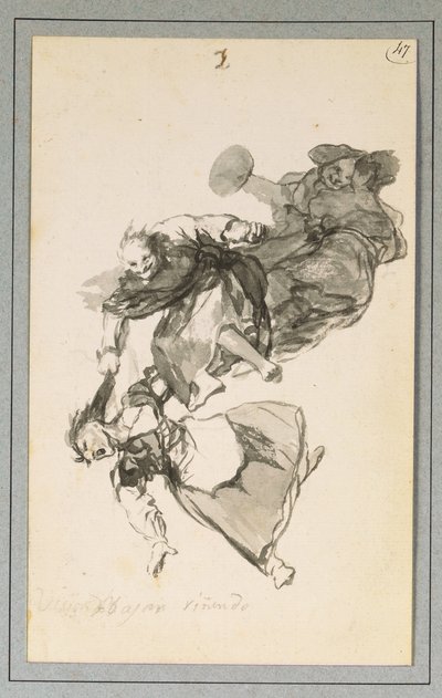 Bajan riñendo, aneb Oni se hádají od Francisco de Goya
