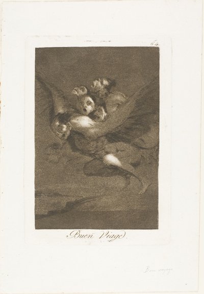 Bon voyage, deska 64 z Los Caprichos od Francisco Jose de Goya y Lucientes