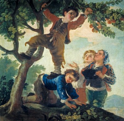 Chlapci sbírají ovoce od Francisco de Goya