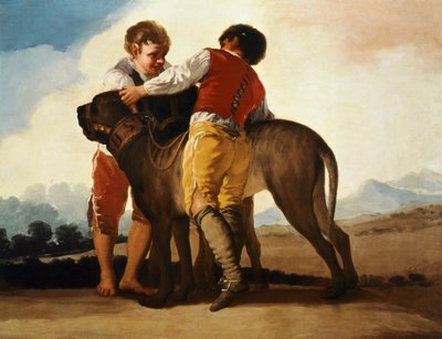 Chlapci s mastifem, cca 1786 (olej na plátně) od Francisco Jose de Goya y Lucientes