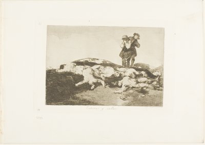 Pohřbte je a mlčte, deska 18 z The Disasters of War od Francisco Jose de Goya y Lucientes