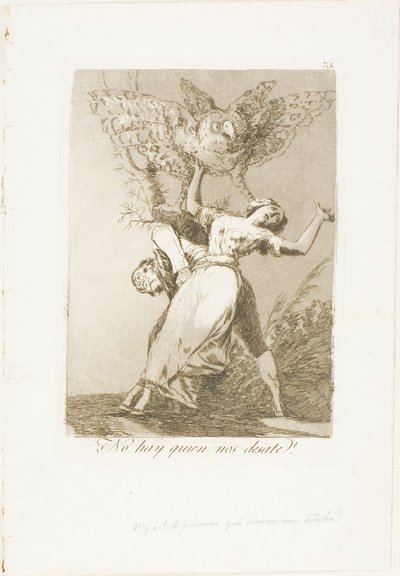 Nemůže nás někdo rozvázat, deska 75 z Los Caprichos od Francisco Jose de Goya y Lucientes