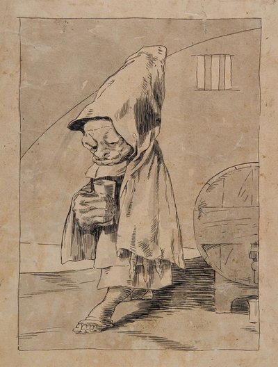 Karikatura mnicha od Francisco Jose de Goya y Lucientes