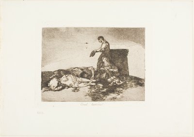 Krutý příběh běda!, deska 48 z The Disasters of War od Francisco Jose de Goya y Lucientes