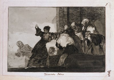 Ubohé bláznovství, přísloví 11 od Francisco Jose de Goya y Lucientes