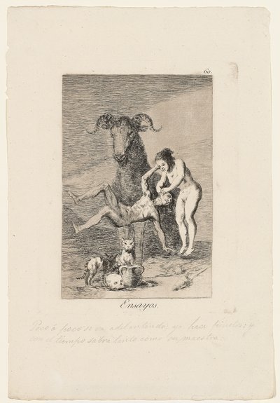 Eseje, deska z "Los Caprichos", 1799 od Francisco de Goya