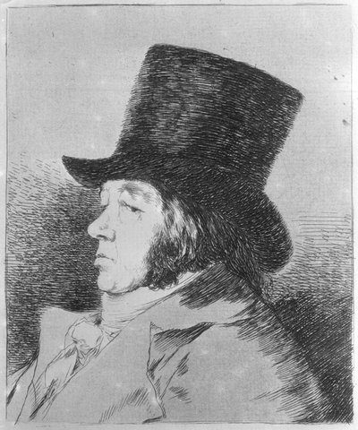 Francisco Goya y Lucientes, Malíř, deska č. 1 ze série „Los Caprichos“ od Francisco Jose de Goya y Lucientes