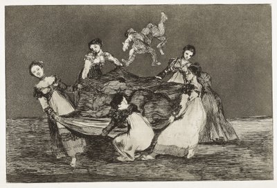 GOYA Y LUCIENES, Francisco de (1746-1828). Přísloví. Ženská hádanka. 1815-1824. (24,7 x 35,8 cm). Deska 1 "" Přísloví "". Romantismus. Rytina. ŠPANĚLSKO. MADRID (AUTONOMNÍ KOMUNITA). Madrid. Nadace Lazara Galdiana od Francisco Jose de Goya y Lucientes