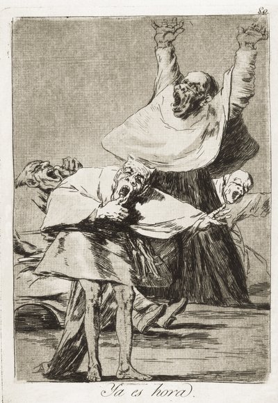 GOYA Y LUCIENTES, Francisco de (1746-1828). On aika. 1797-1799. (21 x 14,5 cm). Levy 80 "" Los Caprichos""", etsaus, kiillotettu akvatinta, kuivakärki ja taltta. Romantiikka. Kaiverrus. Etsaus. ESPANJA. MADRID (AUTONOMOUS YHTEISÖ). Madrid. Kansallinen Li od Francisco Jose de Goya y Lucientes