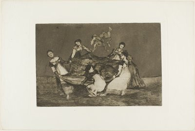 Těžší než mrtvý osel, talíř jeden z Los Proverbios od Francisco Jose de Goya y Lucientes