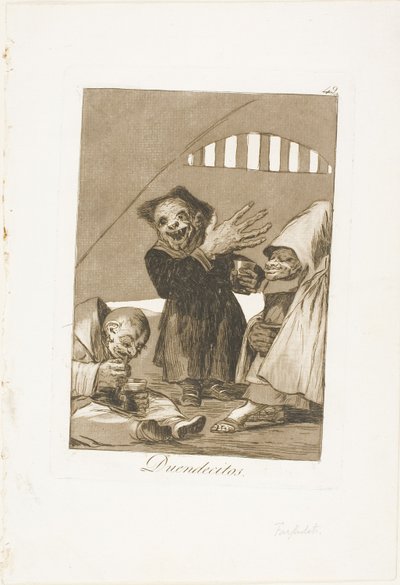 Hobgoblins, deska 49 z Los Caprichos od Francisco Jose de Goya y Lucientes