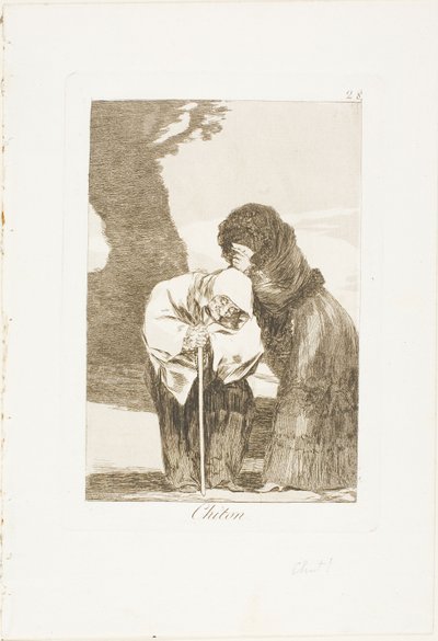 Ticho, deska 28 z Los Caprichos od Francisco Jose de Goya y Lucientes