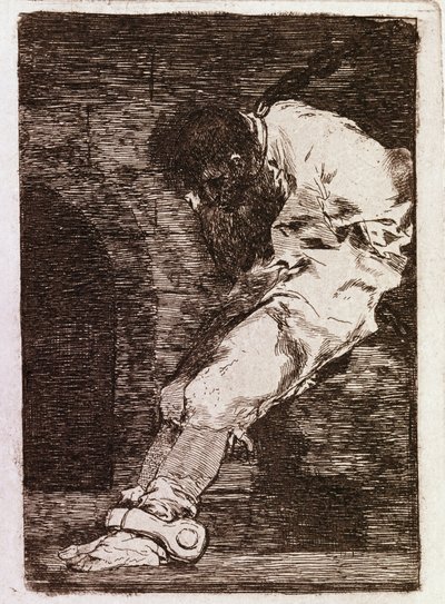 Pokud je to zločinec, zemře rychle (Aquatint, c.1810) od Francisco de Goya