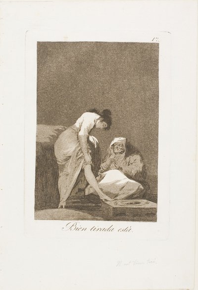 Je pěkně natažený, deska 17 z Los Caprichos od Francisco Jose de Goya y Lucientes