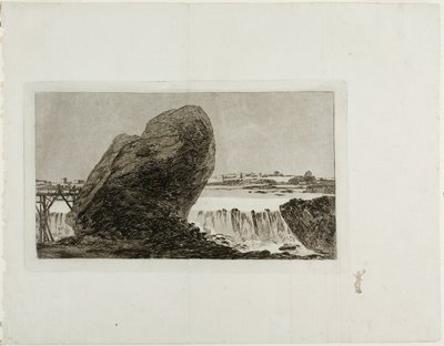 Krajina s vodopádem od Francisco Jose de Goya y Lucientes