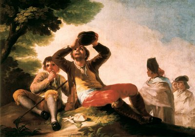 "Le buveur"" Francisco de Goya y Lucientes (1746-1828). 1777. Madrid. Musee du Prado. od Francisco Jose de Goya y Lucientes