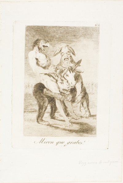 Podívejte se, jak jsou slavnostní!, deska 63 z Los Caprichos od Francisco Jose de Goya y Lucientes