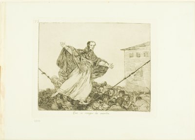 Ať se šňůra přetrhne, deska 77 z The Disasters of War od Francisco Jose de Goya y Lucientes