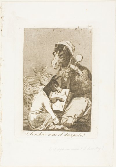 Nemohl by žák vědět víc?, deska 37 z Los Caprichos od Francisco Jose de Goya y Lucientes