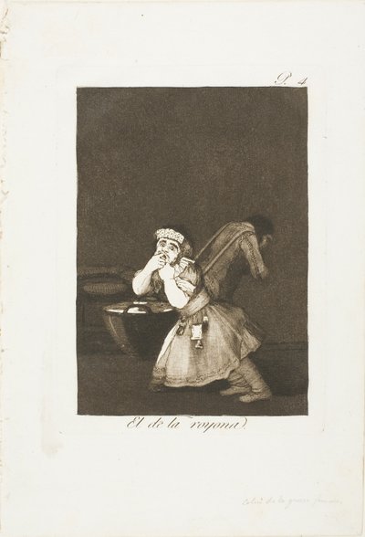 Chůvin chlapec, talíř čtyři z Los Caprichos od Francisco Jose de Goya y Lucientes