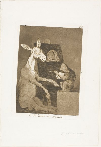 Ani více, ani méně, deska 41 z Los Caprichos od Francisco Jose de Goya y Lucientes