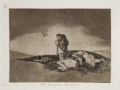 No Hay Quien Los Socorra (není nikdo, kdo by jim pomohl) od Francisco Jose de Goya y Lucientes