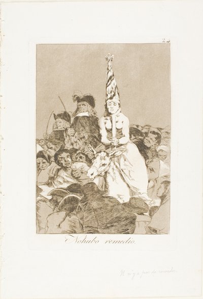 S tím se nedalo nic dělat, talíř 24 z Los Caprichos od Francisco Jose de Goya y Lucientes