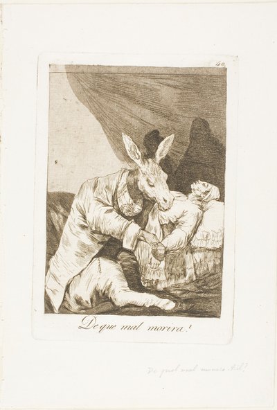 Na jakou nemoc zemře?, deska 40 z Los Caprichos od Francisco Jose de Goya y Lucientes