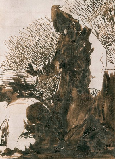 ""Postavy klanějící se před mnichem"". Lavaná kresba Francisco de Goya y Lucientes (1746-1828). 1820. Madrid. Muzeum Prado. od Francisco Jose de Goya y Lucientes