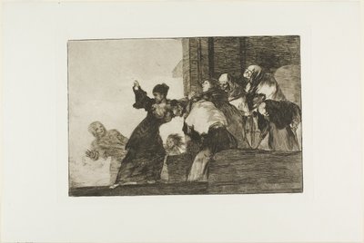 Poor Folly, talíř jedenáct z Los Proverbios od Francisco Jose de Goya y Lucientes