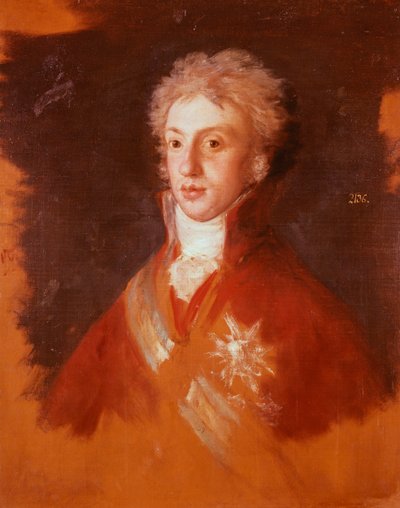 Portrét Luigi di Borbone-Parma, Francisco de Goya (1746-1828), Studie pro rodinu Karla IV. od Francisco Jose de Goya y Lucientes