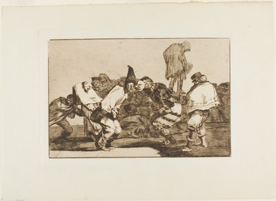 Raduj se, karneval, zítra budeš popelem, deska 14 z Los Proverbios od Francisco Jose de Goya y Lucientes