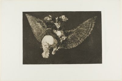 Zřekněte se přítele, který vás zakrývá křídly a kouše vás zobákem, deska 5 z Los Proverbios od Francisco Jose de Goya y Lucientes