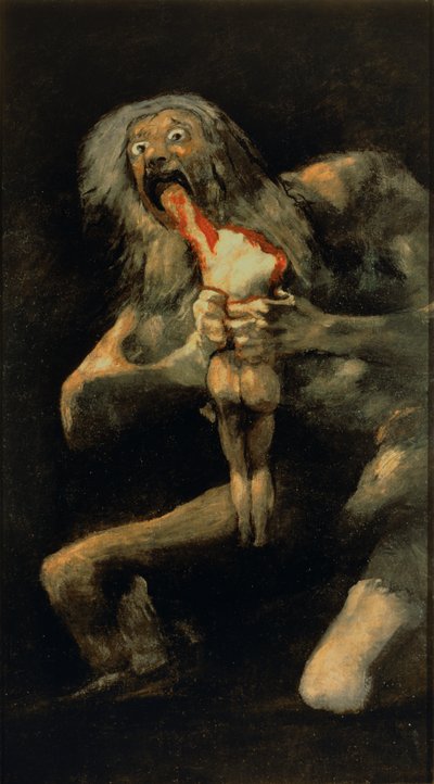 Saturn požírá jednoho ze svých synů od Francisco de Goya