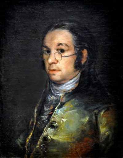 Autoportrét s brýlemi, kolem 1800 (olej na plátně) od Francisco Jose de Goya y Lucientes